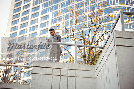 Businessman using mobile phone