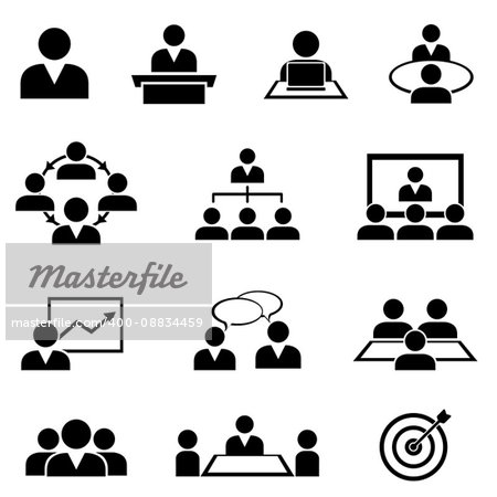 Businessman at meetings, seminars, conferences and training