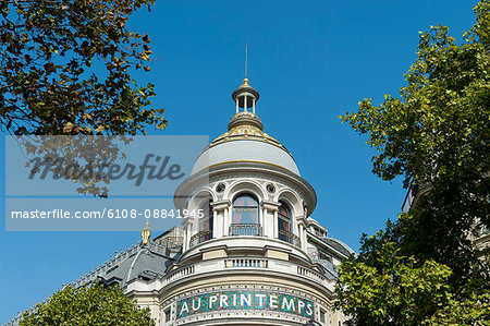 France. Paris 9th district. Boulevard Hausmann. Department store Au Printemps