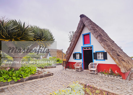 Traditional rural house in Santana, Madeira, Portugal, Europe