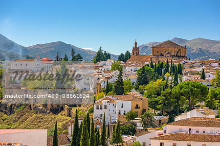 Ronda, Spain old town townscape.