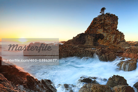 A simple coastal sunrise at One Tree Rock