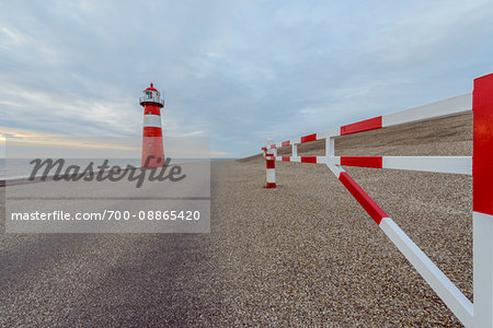 Noorderhoofd and Barrier by North Sea, Westkapelle, Zeeland, Netherlands