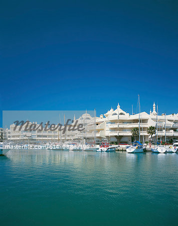 Benalmadena port in August