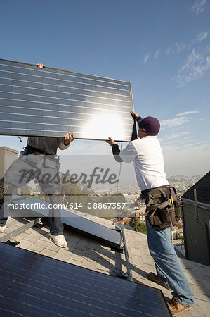 Residential installation of solar panels