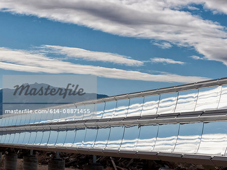 Solar power equipment under blue sky