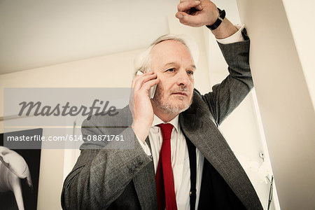 Senior businessman on cell phone