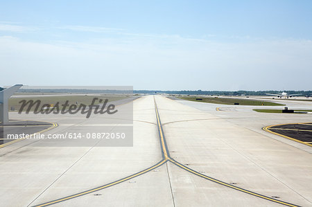 Empty airport runway