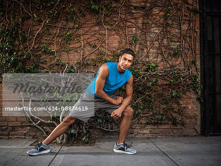 Man stretching before exercise