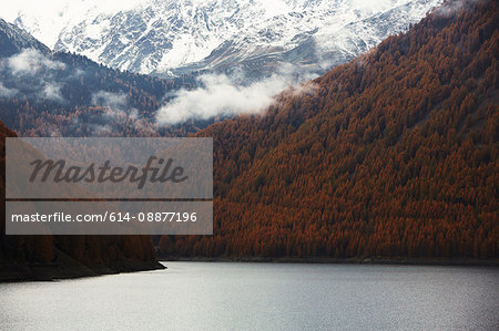Mountains and lake, Val Senales, South Tyrol, Italy