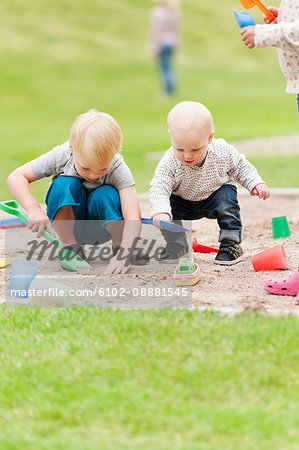 Children playing in sandpit