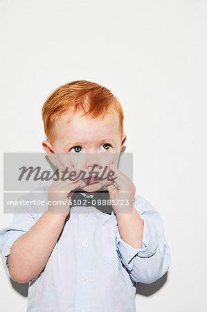 Portrait of toddler wearing bow tie