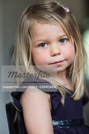 Portrait of girl looking at camera