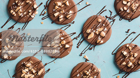 Chocolate dessert with nuts Chocolate dessert with nuts