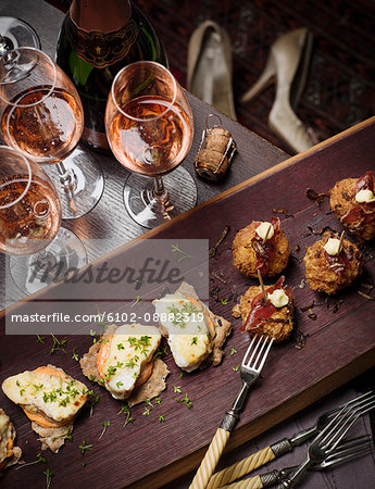 Appetizer on wooden board Appetizer on wooden board