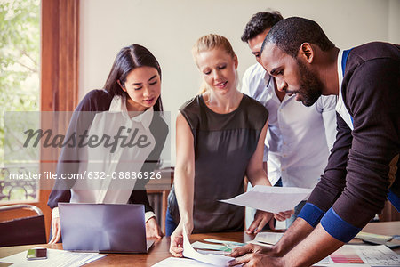 Colleagues working together on a project