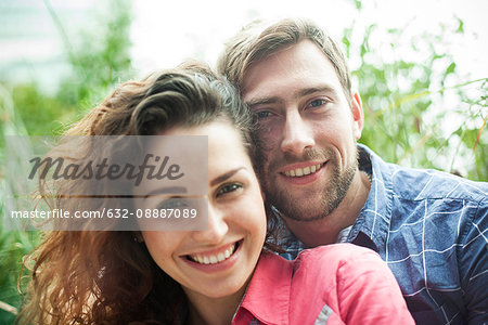 Couple together outdoors, portait