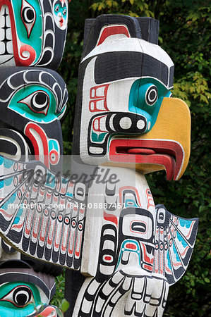 Totem Pole, Stanley Park, Vancouver, British Columbia, Canada, North America