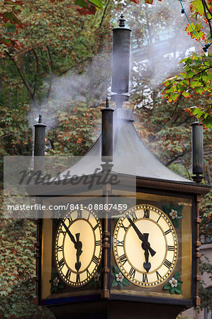 Steam clock, Gastown, Vancouver, British Columbia, Canada, North America