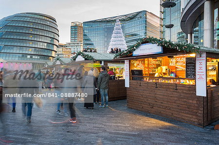 Christmas Market, The Scoop and City Hall, South Bank, London, England, United Kingdom, Europe