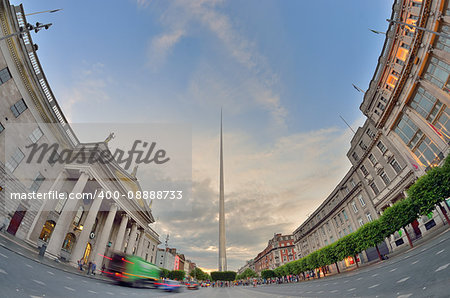 Dublin, Ireland center symbol - spire and  General Post Office