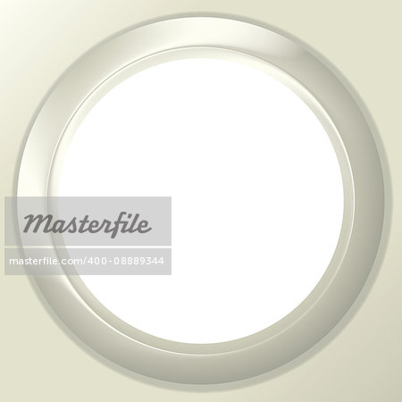 Abstract background, white round frame - porthole on wall with empty place for text. Eps10, contains transparencies. Vector