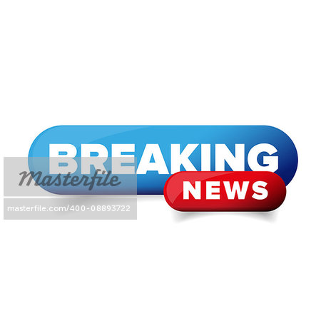 Breaking News logo vector button