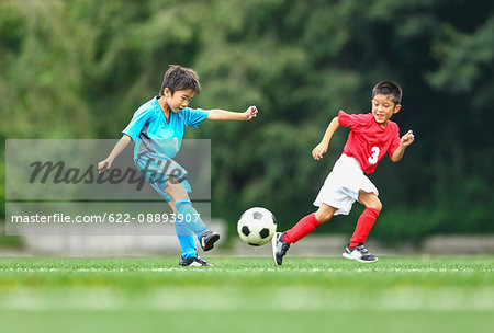 Japanese kids playing soccer