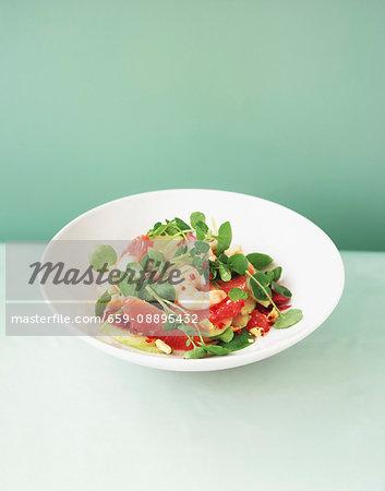 Prawn and grapefruit salad with watercress Prawn and grapefruit salad with watercress