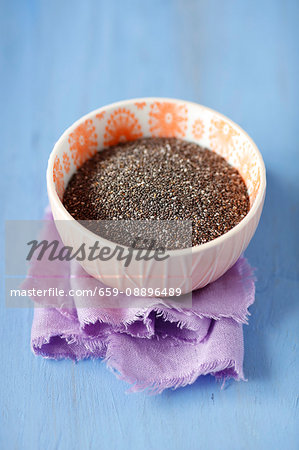 A bowl of chia seeds