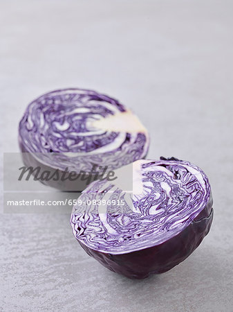 Half of a red cabbage