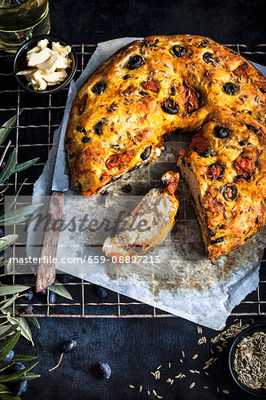 Pumpkin, Fennel and Olive Bread