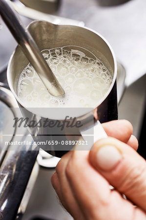 Frothing milk Frothing milk