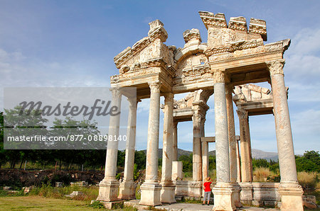 Turkey, province of Aydin (Denizli area), Geyre, archeological site of Aphrodisias, the tetrapylon