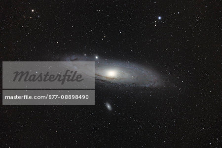 France, Marne. Esternay region. Andromeda. The Great Andromeda Galaxy Messier 31, as seen in an amateur telescope.