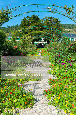 France, Normandy, Eure. Giverny. Garden of Claude Monet's house. France, Normandy, Eure. Giverny. Garden of Claude Monet's house.