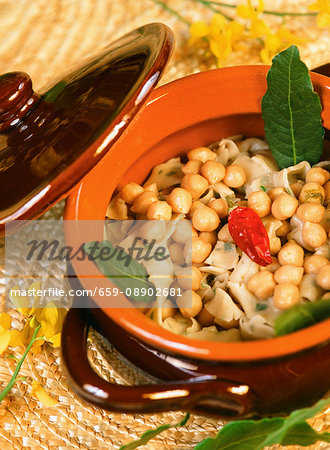 Lagane e ceci (chickpea soup with tagliatelle, Italy)