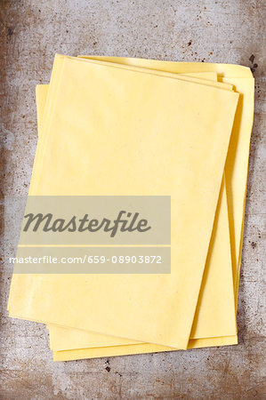 Fresh lasagne sheets