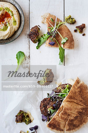 Falafel in a pita bread Falafel in a pita bread
