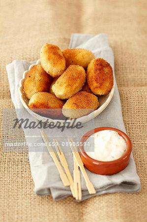 Potato croquettes with mayonnaise