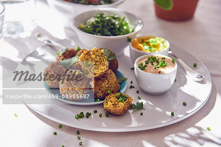 Falafel with dips
