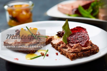 Liver pâté on wholemeal bread