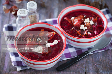 Cream of beetroot soup