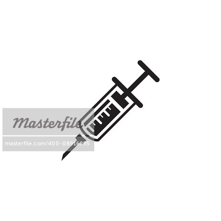 Vaccination and Medical Services Icon. Flat Design. Isolated.