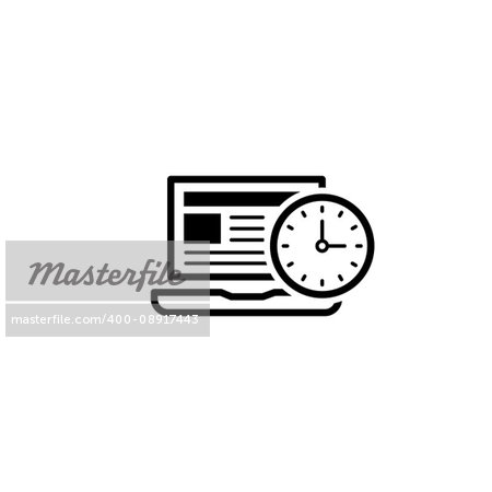 Time Management Icon. Business Concept. Flat Design. Isolated Illustration.