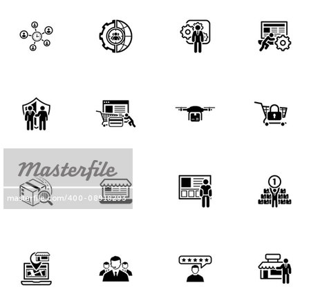 Flat Design Icons Set. Business and Finance. Isolated Illustration