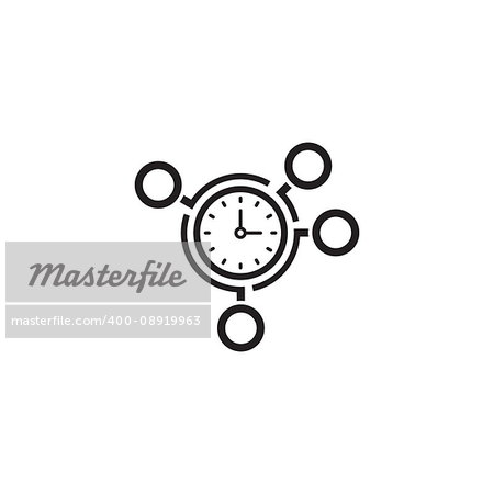 Time Management Icon. Business Concept. Flat Design. Isolated Illustration