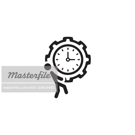 Efficiency Management Icon. Business Concept. Flat Design. Isolated Illustration