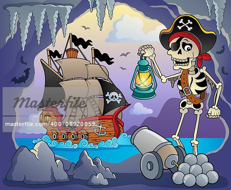 Pirate cove topic image 3 - eps10 vector illustration.