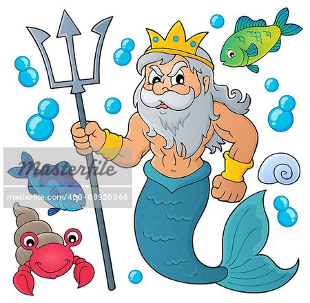 Poseidon theme image 1 - eps10 vector illustration.